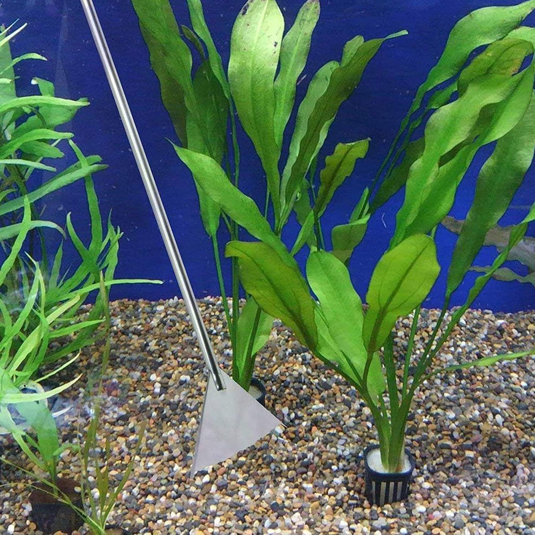 15in Aquascaping Tools, 4 in 1 Long Aquarium Tweezers Scissors Spatula