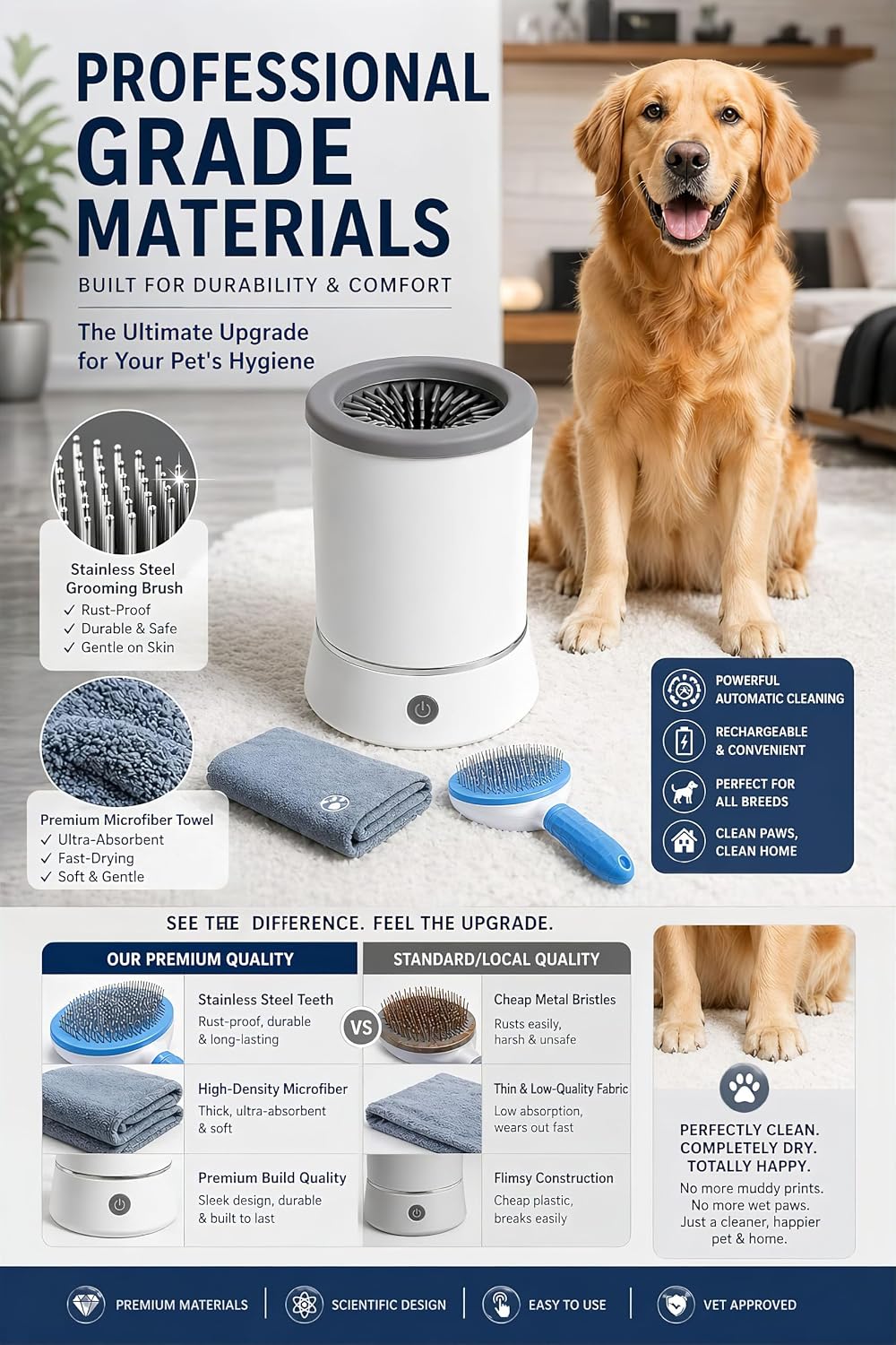Dog Paw Cleaner 3-in-1 Kit