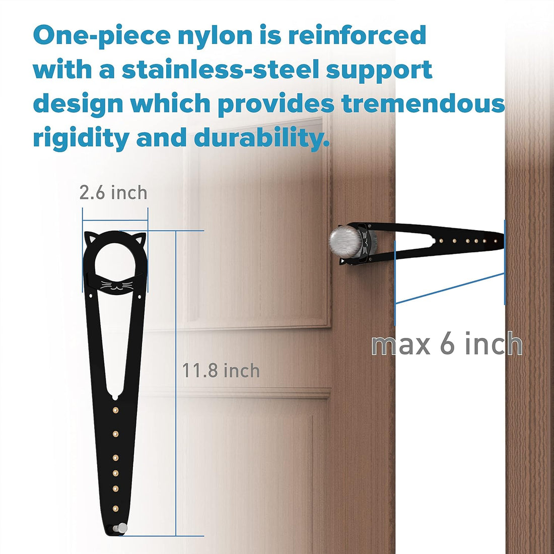Neobay Cat Door Latch with Stabilizer, Keeps Dogs Out of Litter Box