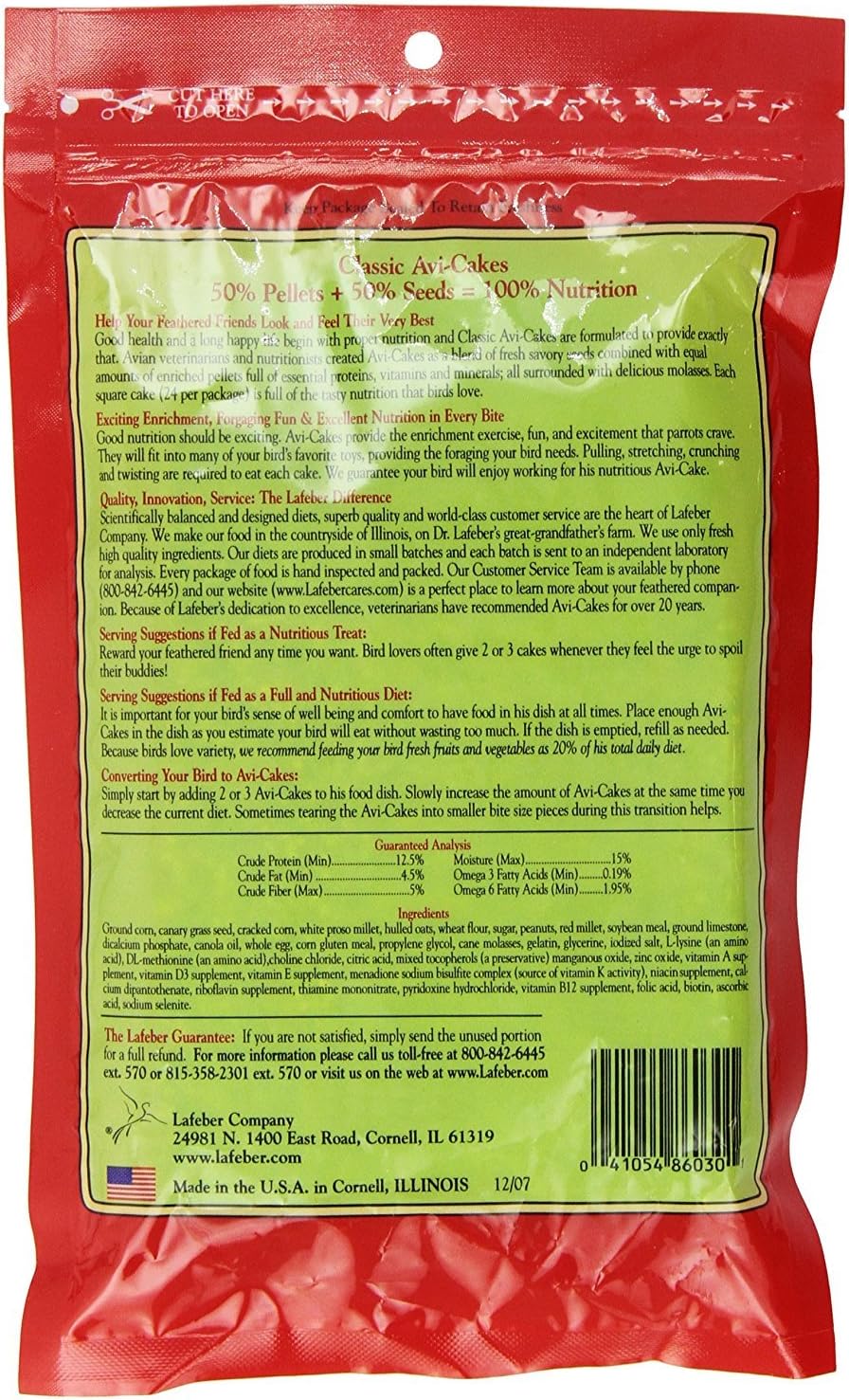 (3 Pack) Lafeber'S Classic Avi-Cakes For Parrots