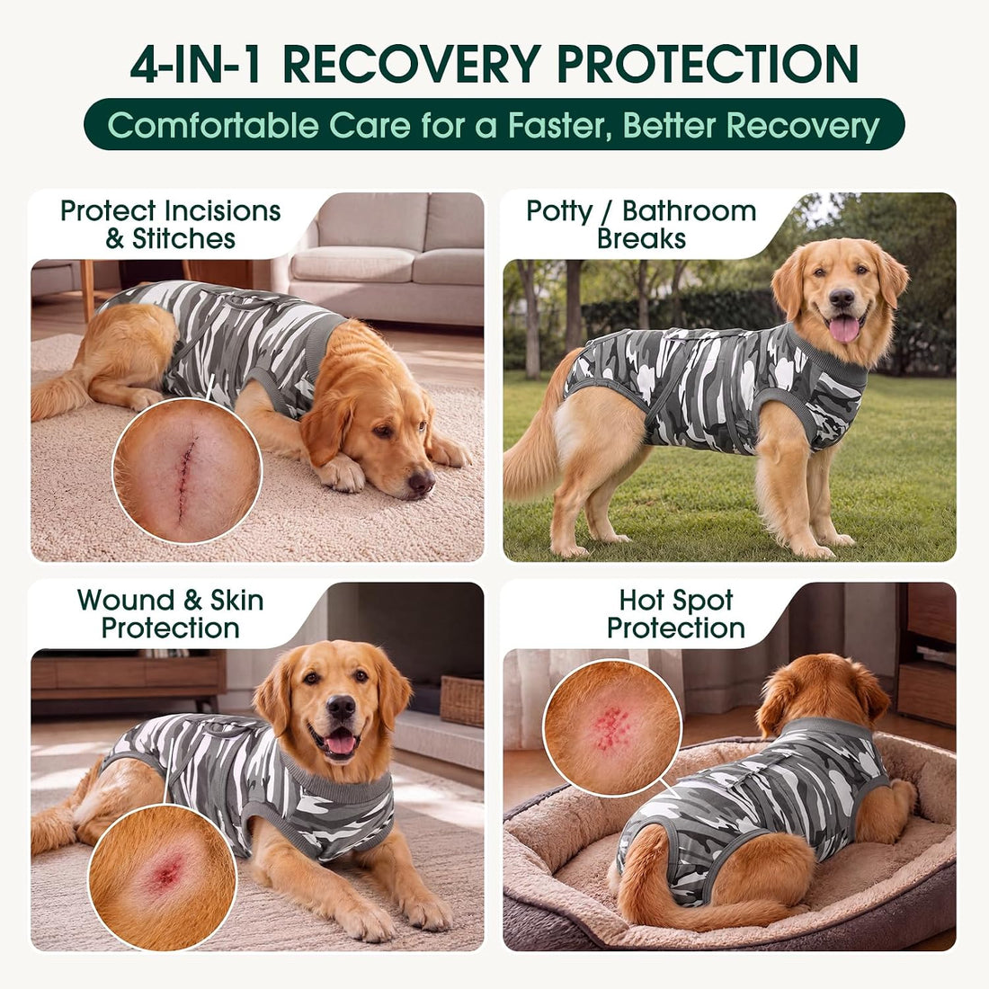 Kuoser Recovery Suit for Dogs & Cats