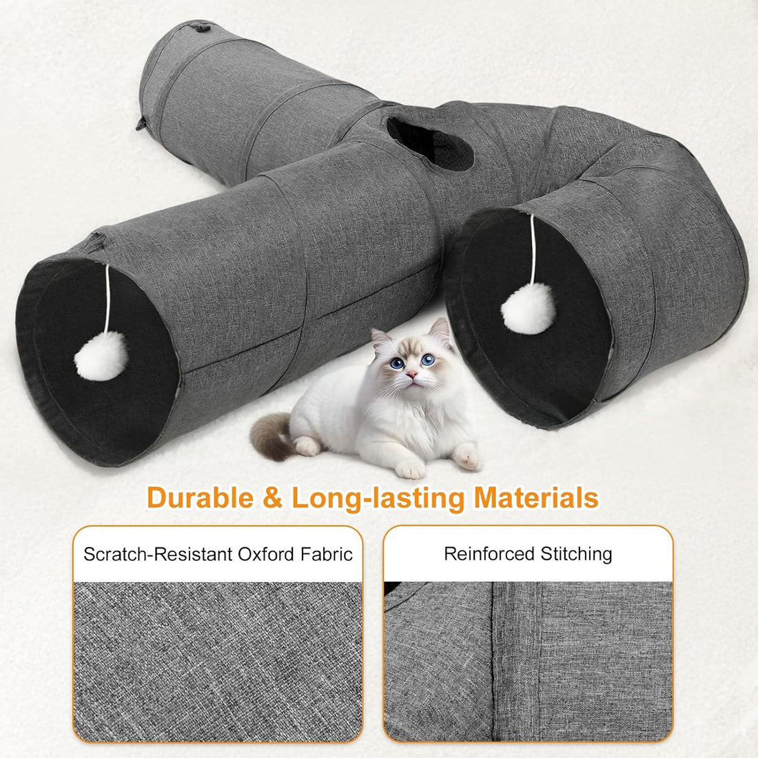 Ownpets Cat Tunnel 12 Inches in Diameter Larger Pet Tunnel Tube