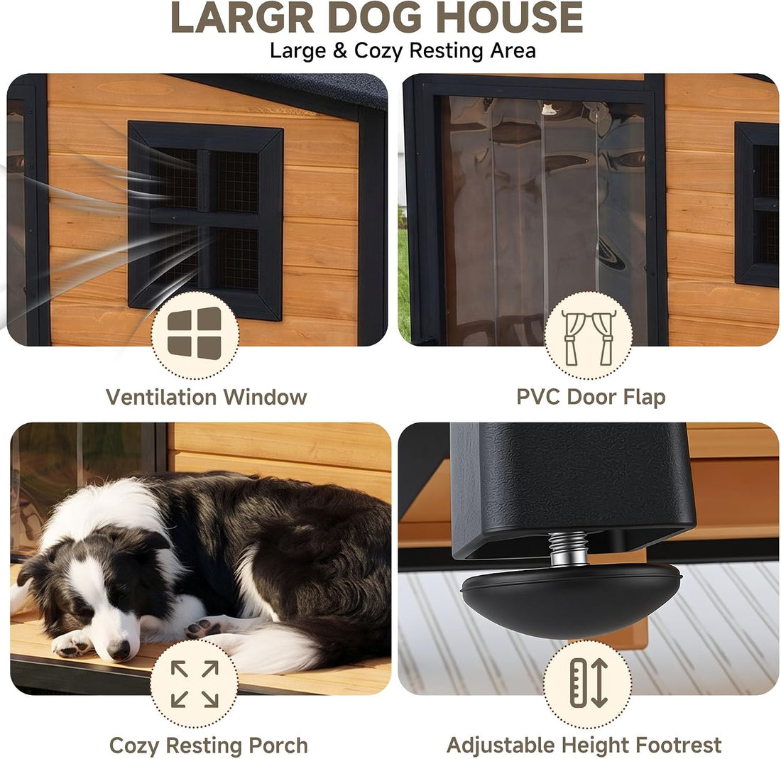 44" Anti-Chew Large Outdoor Dog House