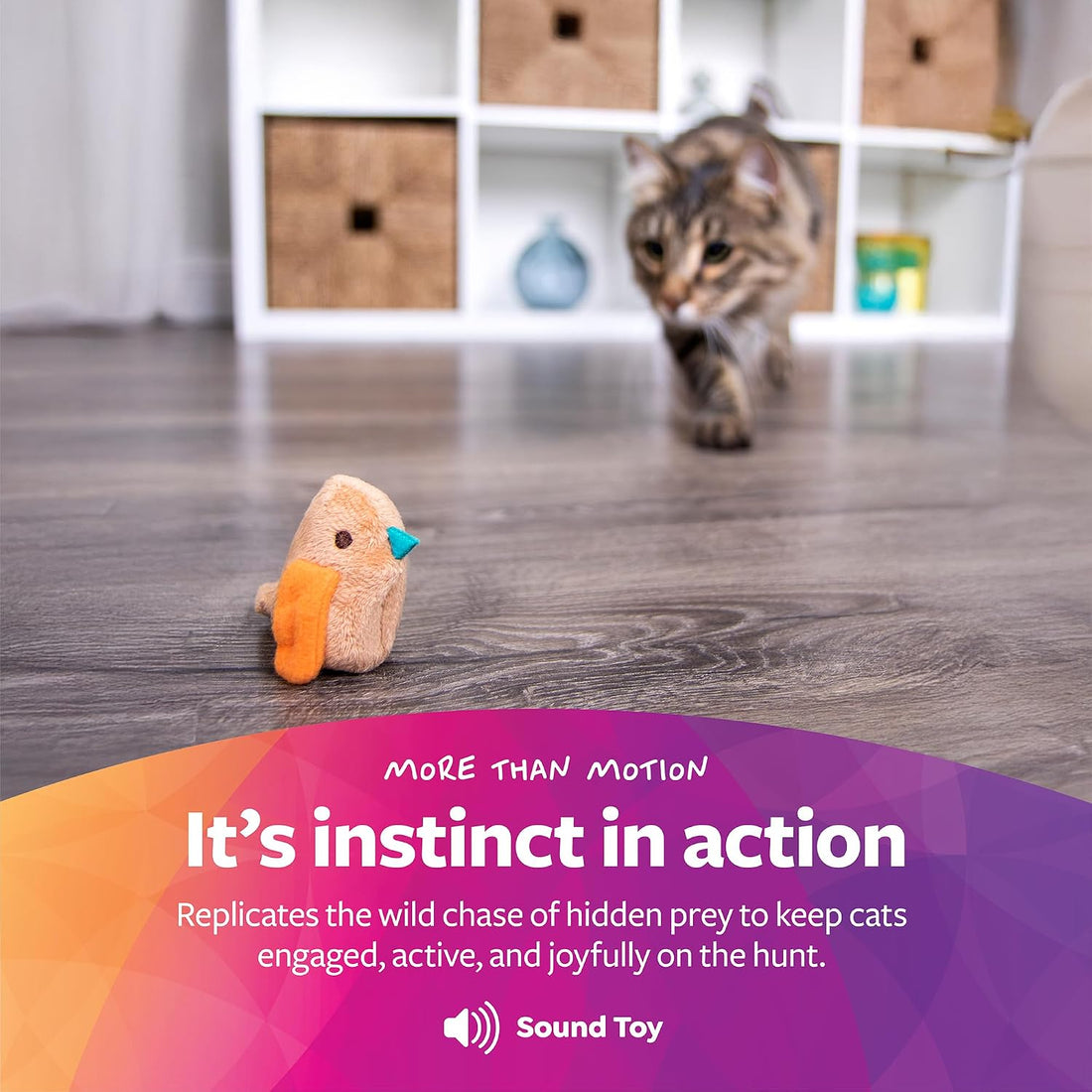 SmartyKat Chickadee Chirp Electronic Sound Cat Toy, Contains Catnip