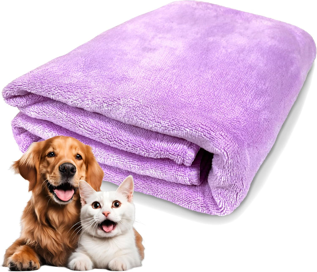 Extra Large Dog Towel for Big Dogs, Blue, XL
