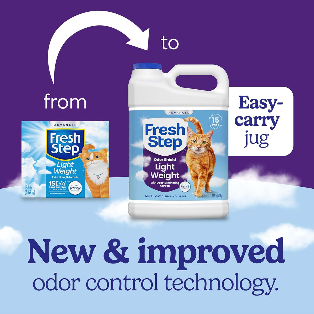 Fresh Step Advanced Odor Shield Light Weight Clumping Litter, 11.5 lb.