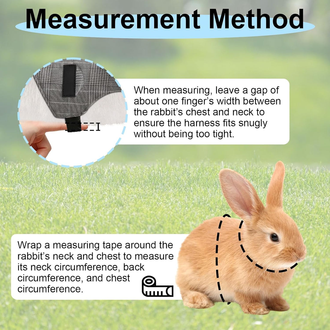 Hypeety Bunny Harness and Leash Set Adjustable Escape Proof Vest