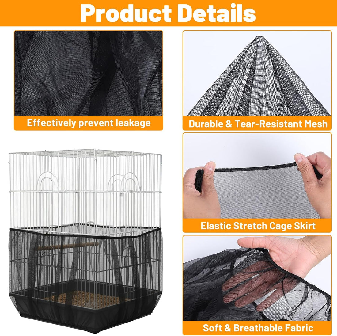 Amaxiu 4 Pack Bird Cage Seed Catcher
