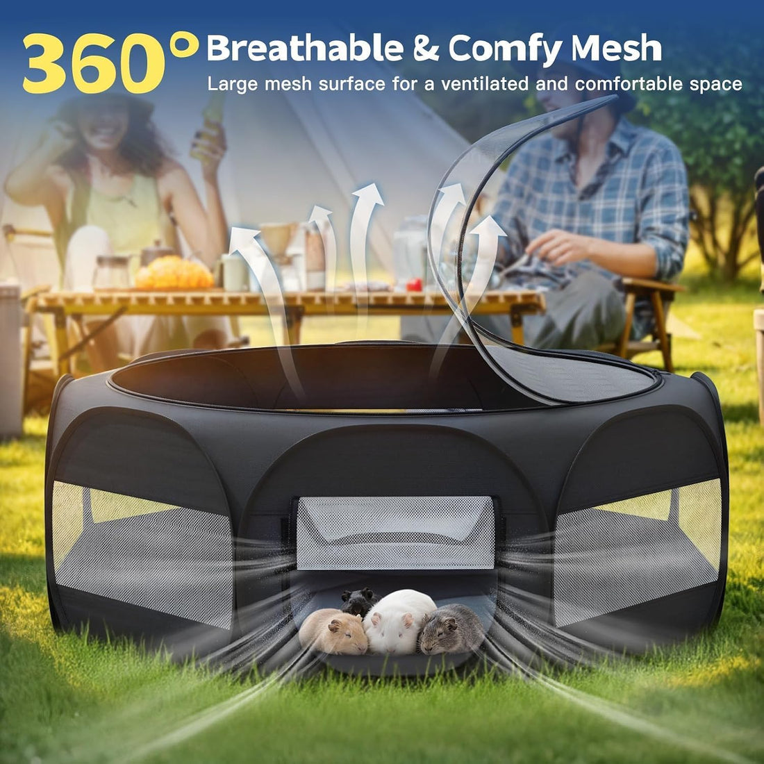 VavoPaw Small Animal Playpen, Chicken Brooder Box with Cover Top