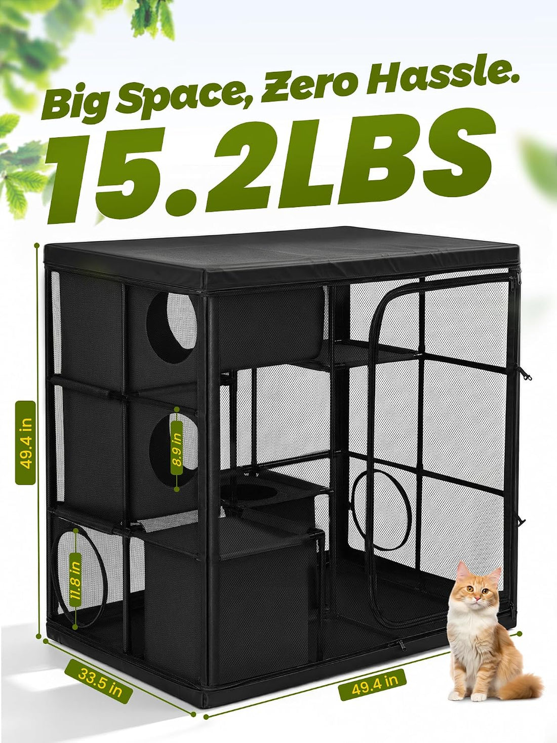 Rywell Extra Large Catio Outdoor Cat Enclosure Weatherproof
