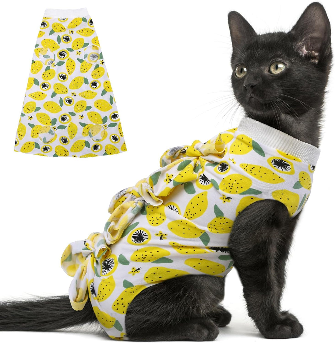 PUMYPOREITY Cat Recovery Onesie - Post-Surgery Kitten Suit, Female