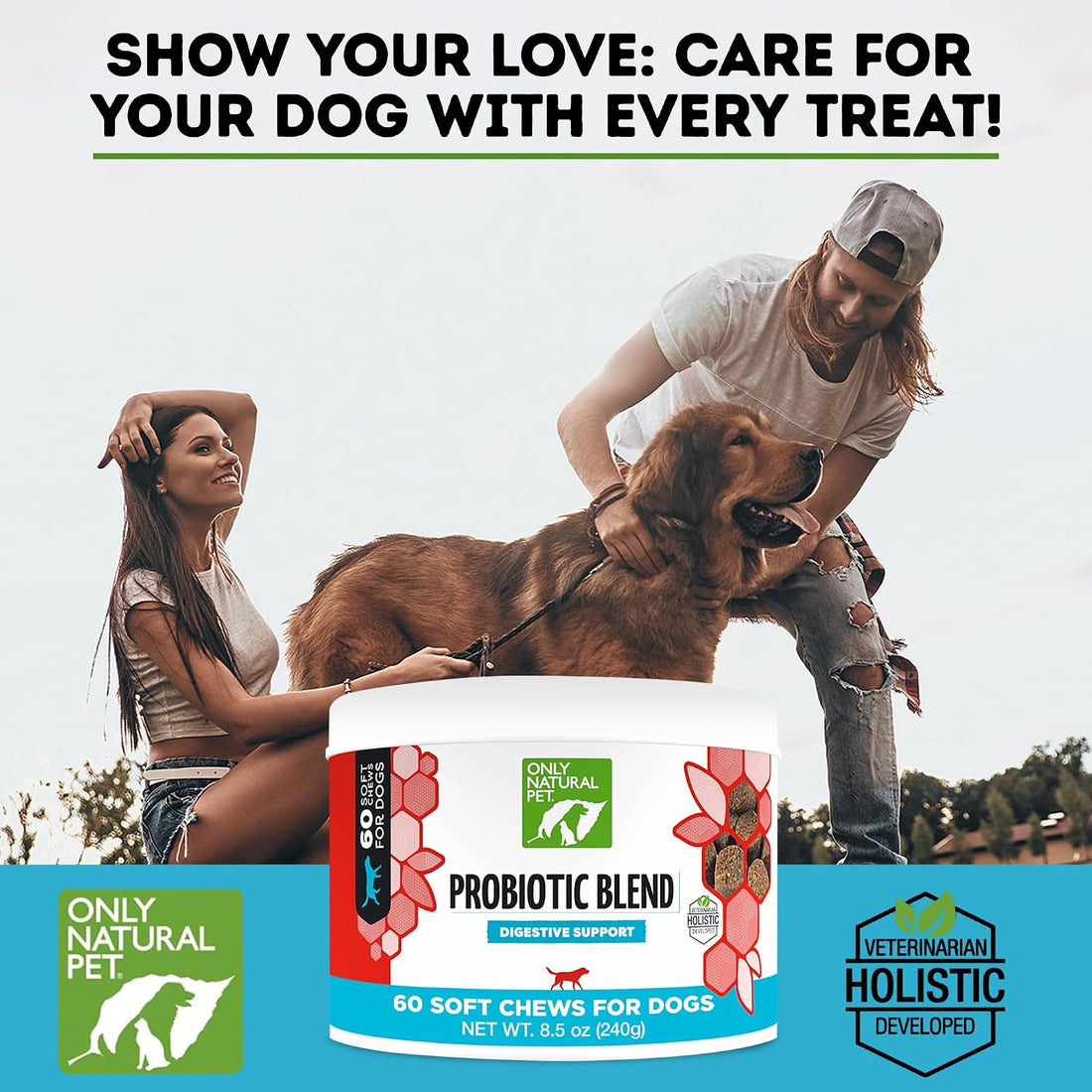 Only Natural Pet Probiotic Dog and Cat Supplement, Soft Chews