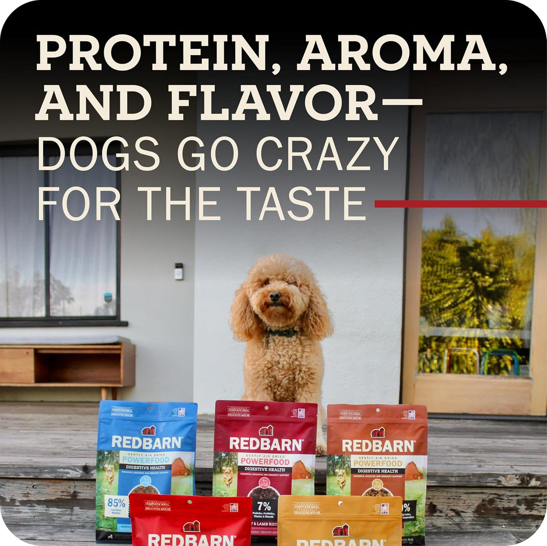 Redbarn Powerfood Air Dried Dog Food 2 lbs High Protein Beef and Lamb