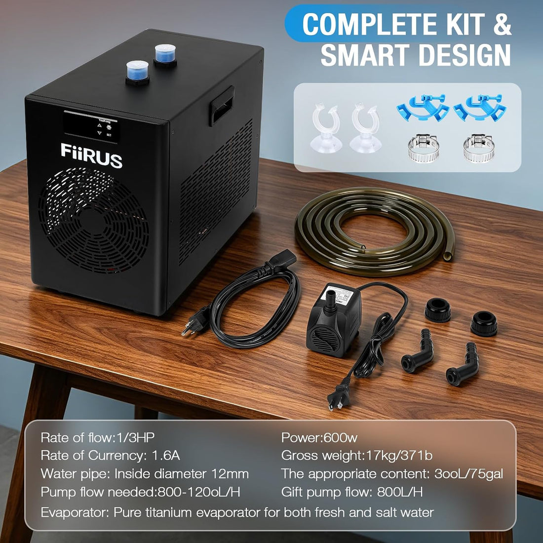 1/3 HP Aquarium Chiller for Up to 79 Gallons