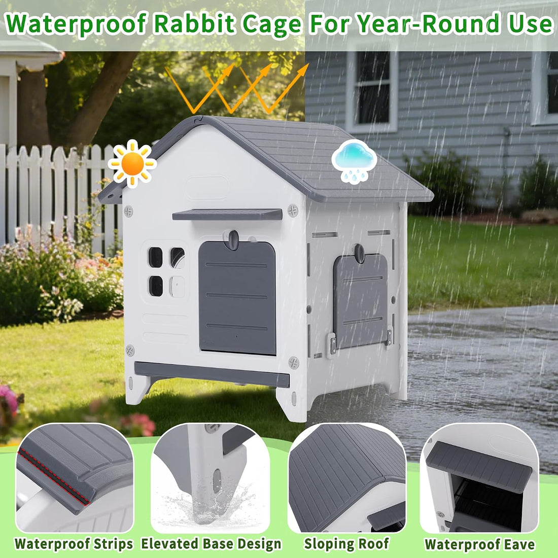 Plastic Rabbit Cage Outdoor Indoor