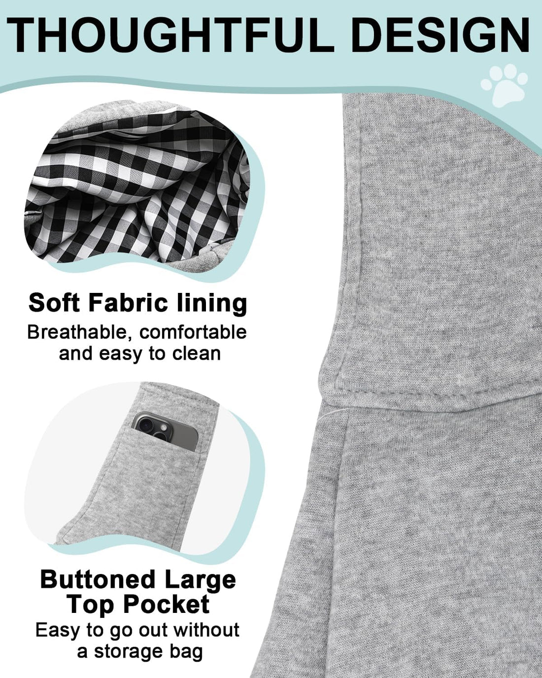 Snqqmtt Dog Carrier Sling for Small Dogs and Cats