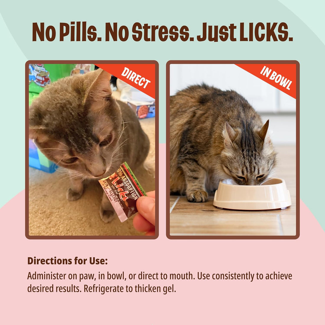 Licks Cat Skin & Allergy Support, Omega 3, Skin and Coat Support