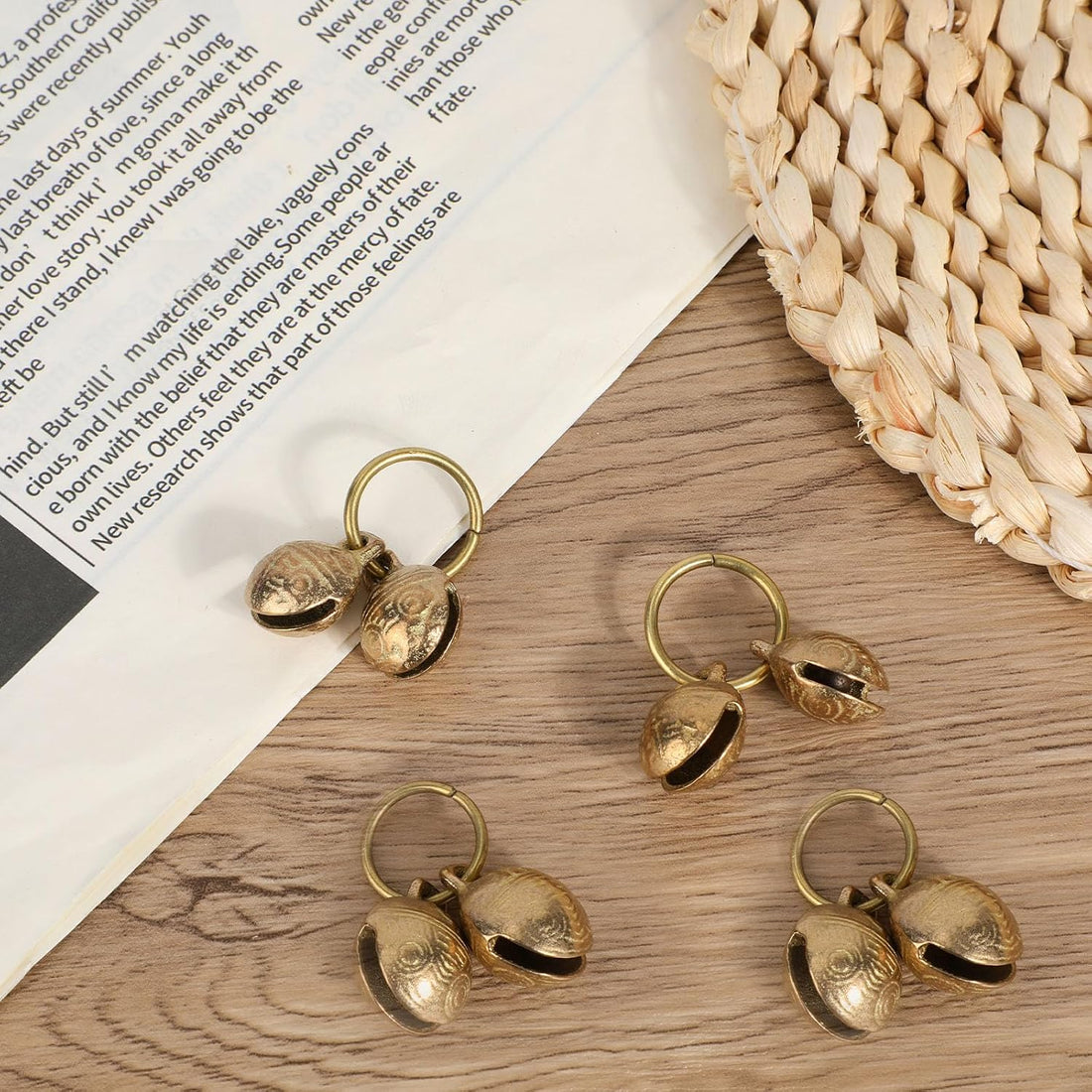 Extra Loud Copper Dog Bells, Collar Brass Pet Bells Vintage Copper