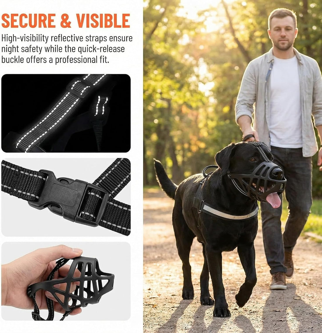 Breathable Basket Dog Muzzle for Extra Large Dogs