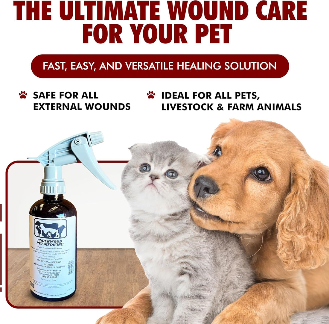Pet Wound Care Spray with Trigger, Animal Wound Cleaner, 16 oz