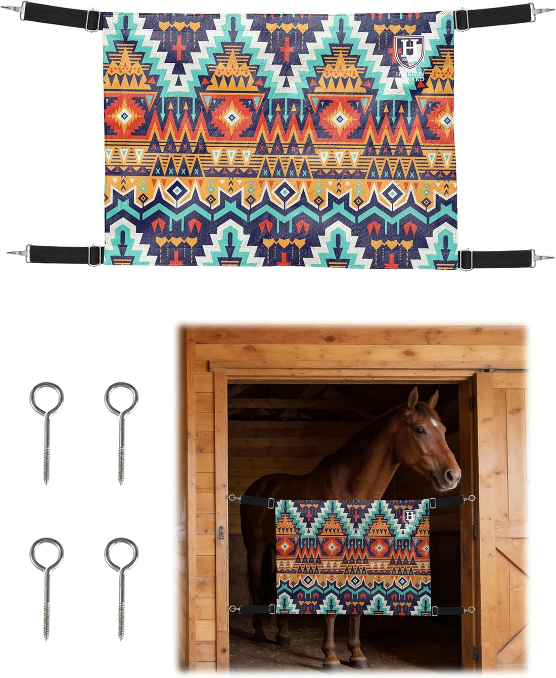 Harrison Howard 27'' x 19'' Stall Guard for Horses, with Fun Prints