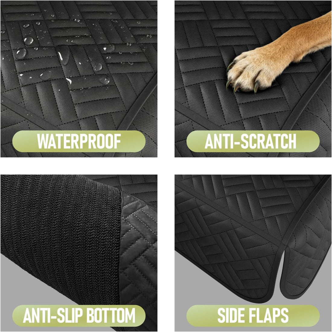 Dog Car Seat Cover for Back Seat, Waterproof 600D Oxford Protector