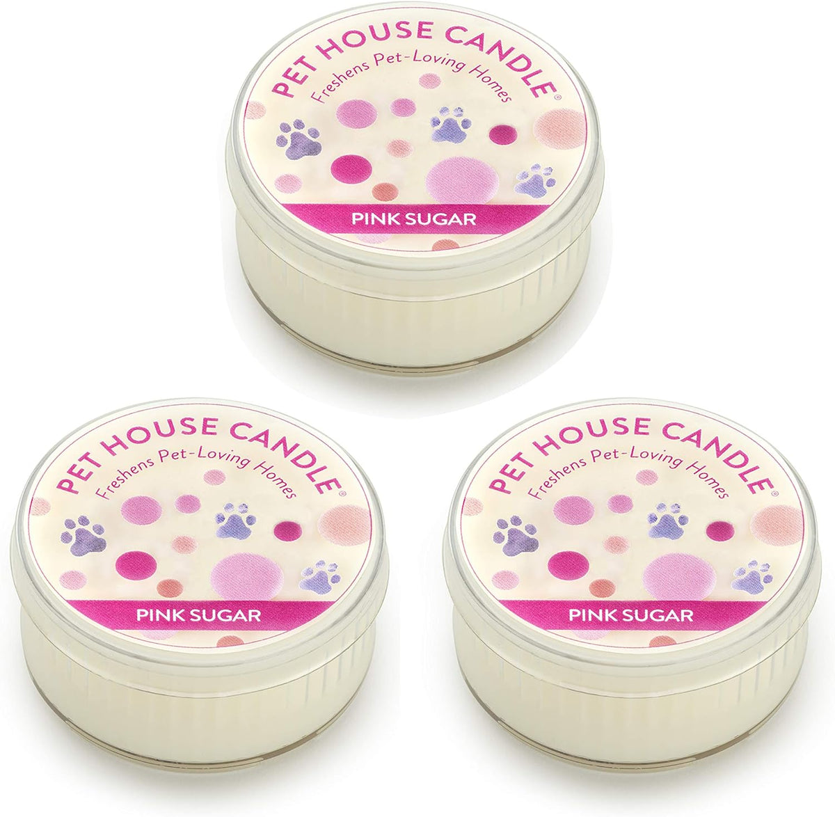 Fireside Mini Candles Plant-Based Wax, 3 Pack Pet House