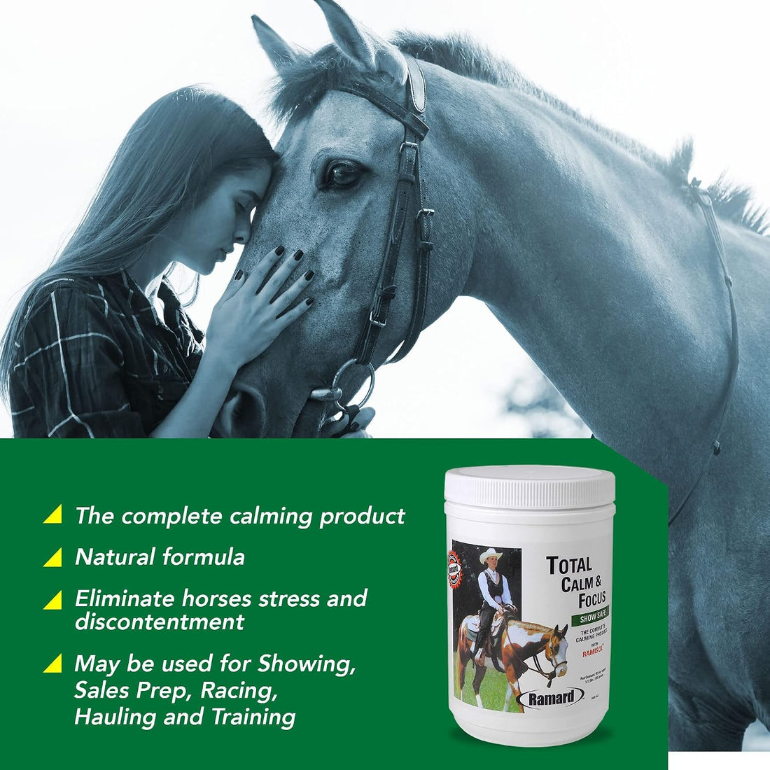 Ramard Total Calm & Focus Horse Calming Supplement, Magnesium