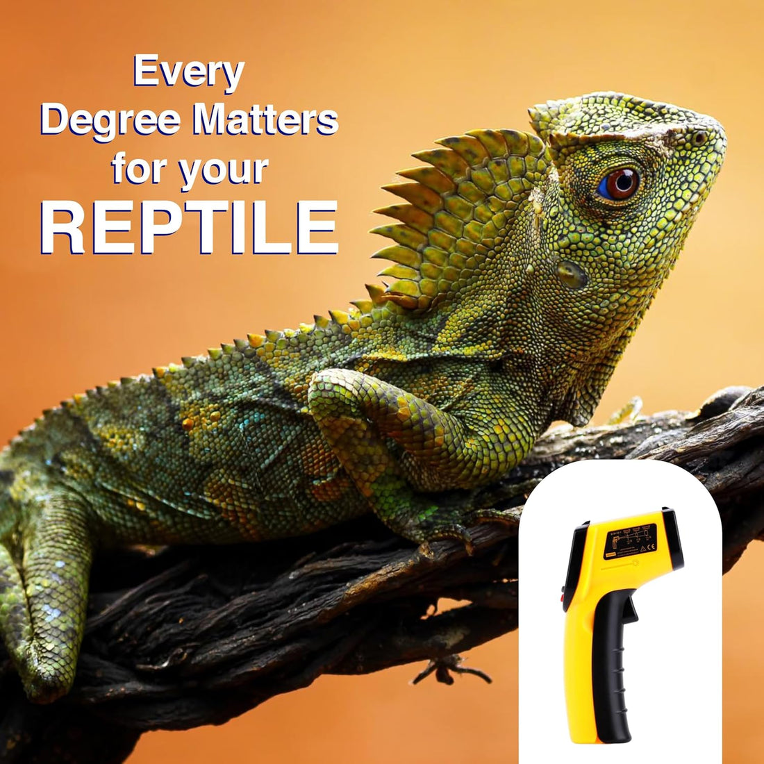 Digital Infrared Thermometer Gun for Reptiles with Red Dot Pointer