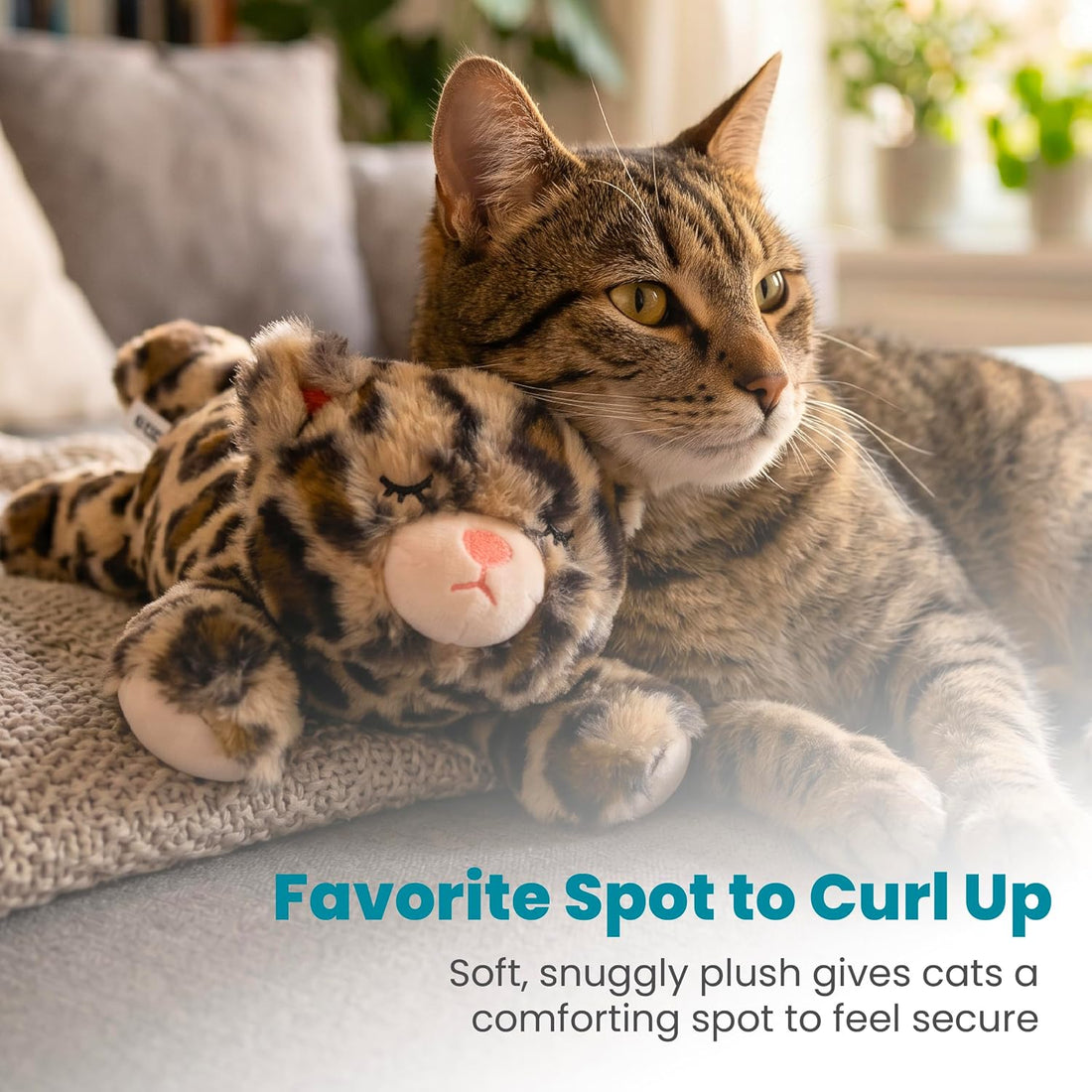Catstages Calming Kitty Pal Cat Toy - Plush with Purring, Heartbeat