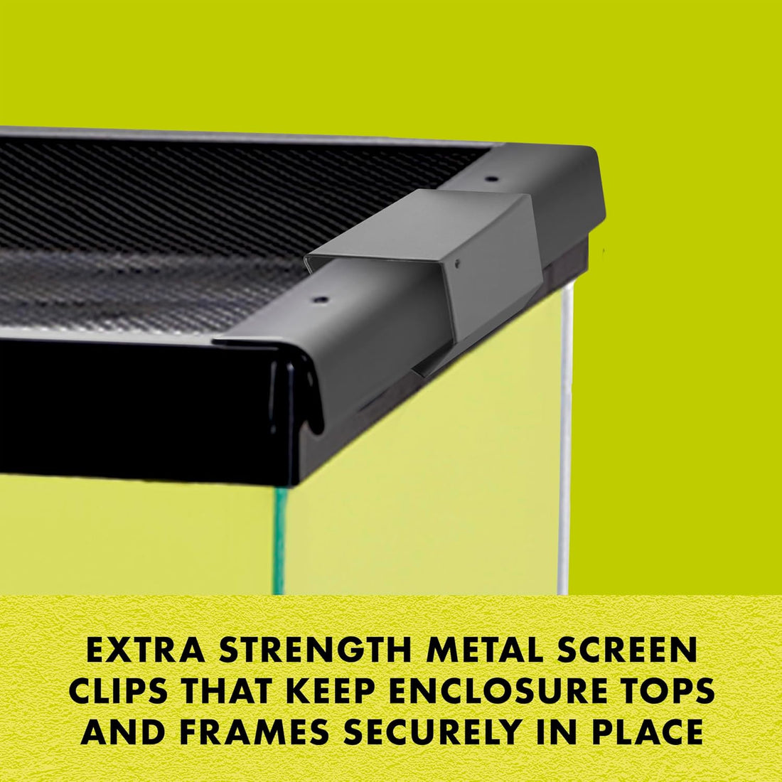 Zilla Heavy Duty Screen Clips for Terrarium, Small, 2 Pack