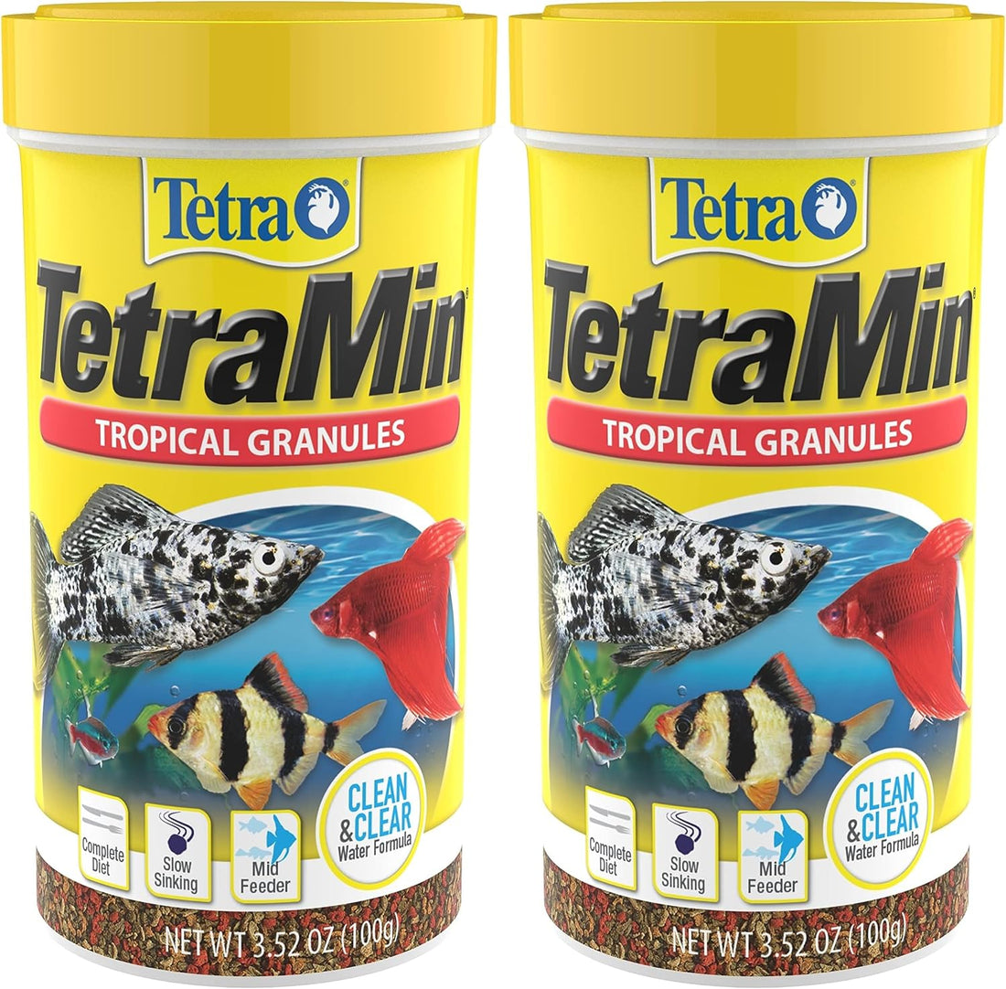 TetraMin Tropical Granules Fish Food for Mid-Feeding Fish, 3.52 oz