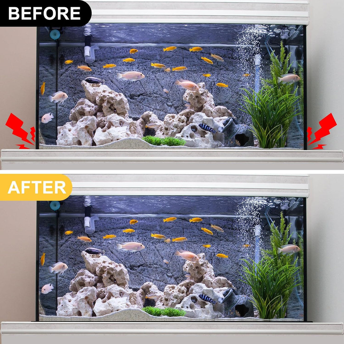 2 Pcs Aquarium Leveling Mat, 24x12 Fish Tank Pad Rubber Foam Base