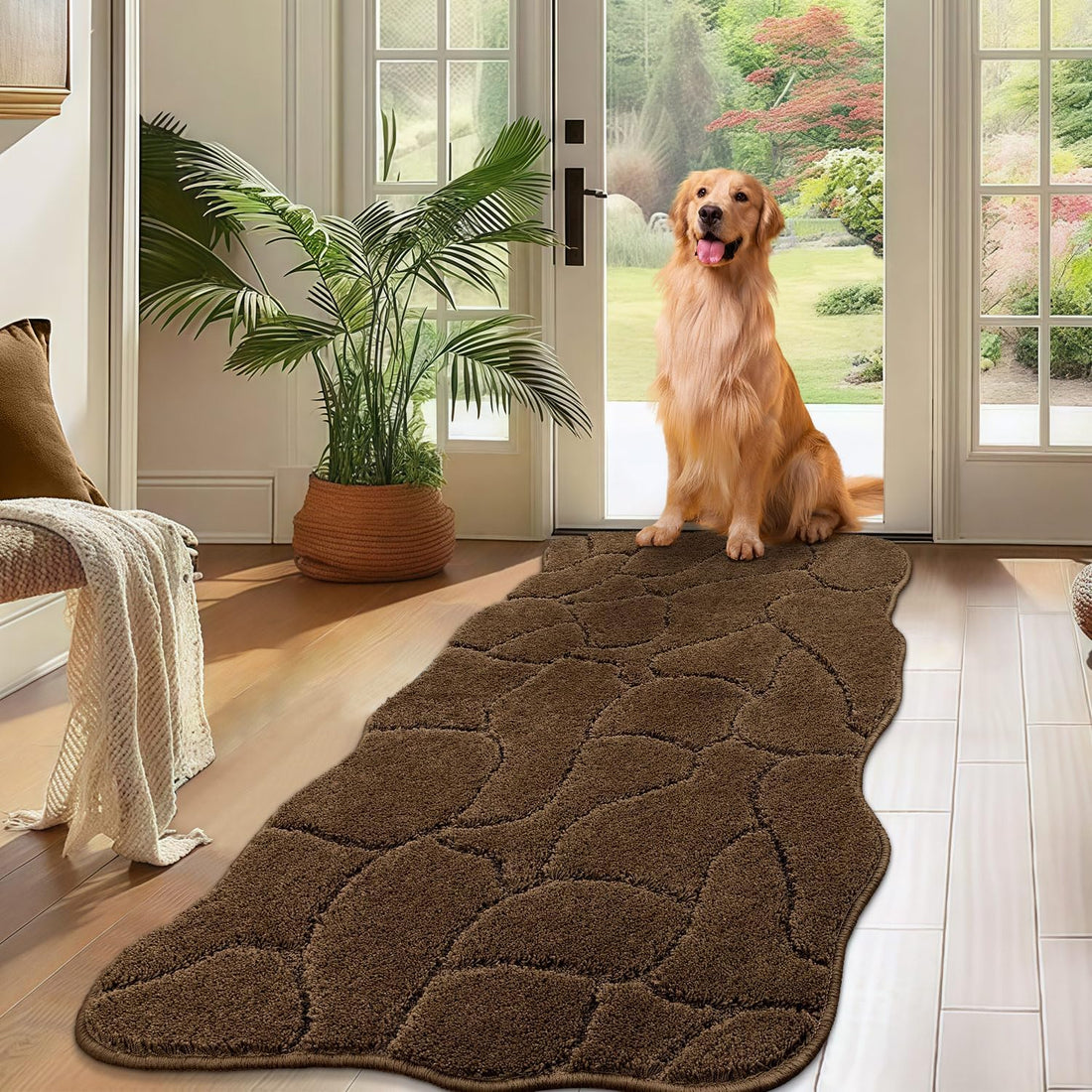 BSICPRO Dog Runner Mat for Mud Paws, Dirt Trapper Mat, 47x22 Inch