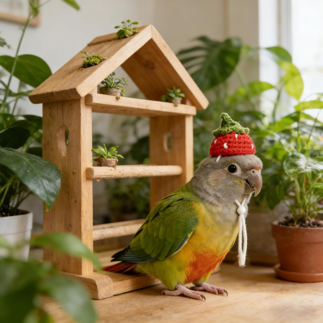 16Pcs Chicken Hats Adjustable Mini Hat