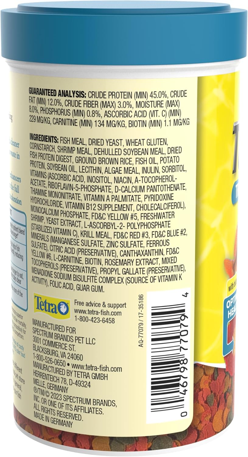 TetraPro Tropical Color Crisps Fish Food, 7.41 oz