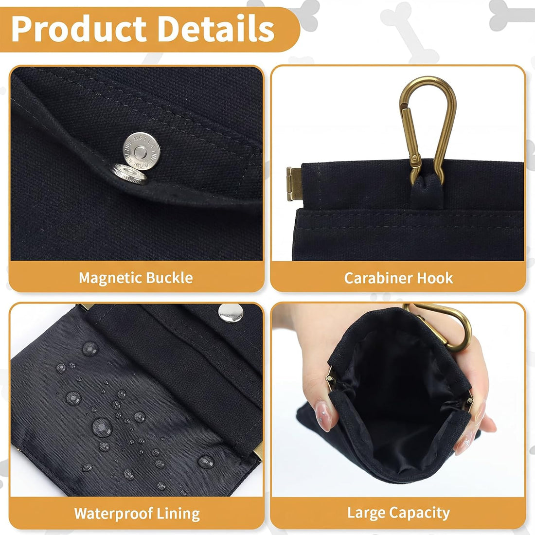 COSOWO Dog Treat Pouch, Hand Free Dog Training Treat Bag