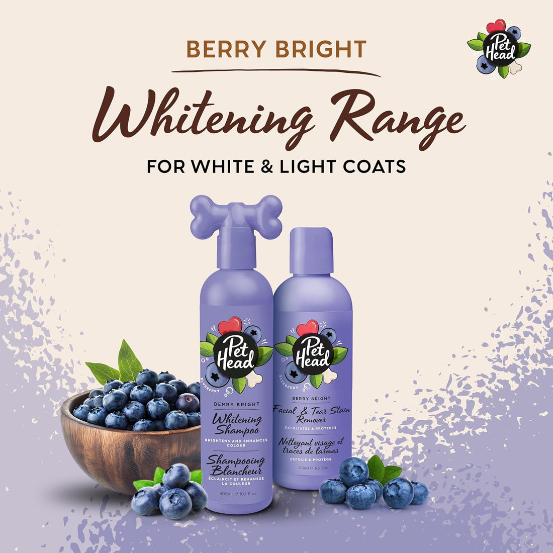 Pet Head Berry Bright Facial & Tear Stain Remover for Dogs