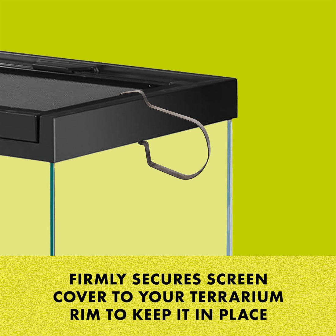 Zilla Reptile Terrarium Fresh Air Screen Non-Locking Clips, 2 Pack