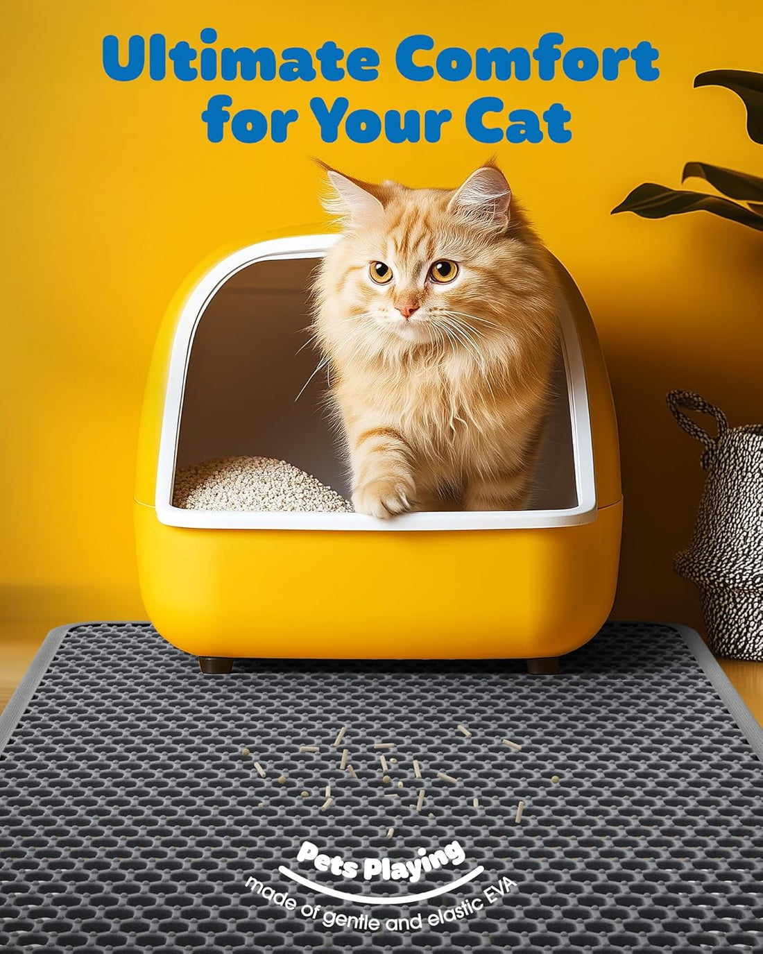 Cat Litter Mat - 23.2'' x 14.6'' Small Litter Trapping Mat