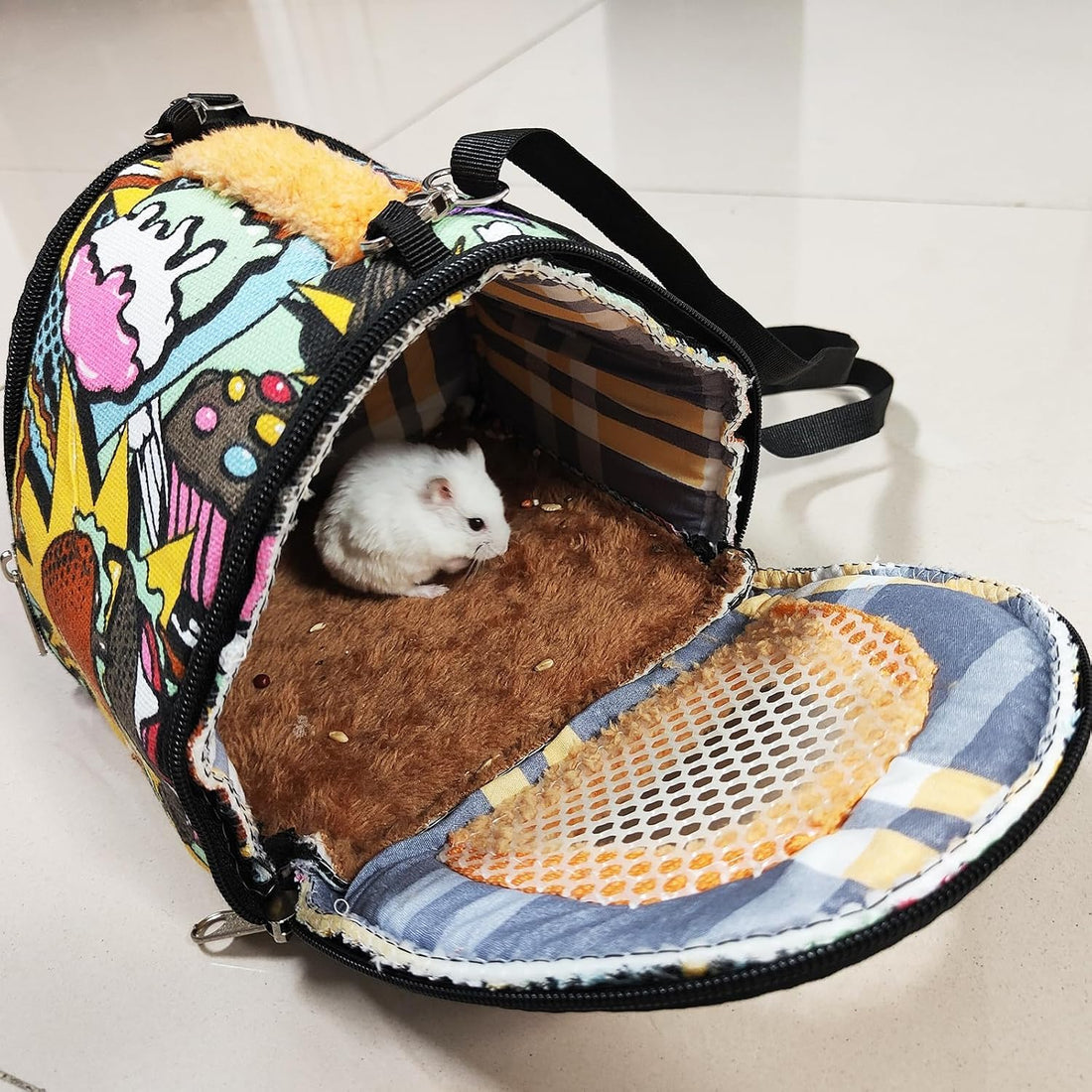 Hamster Carrier Bag Rat Travel Carrier for Gerbils Mice Sugar Gliders