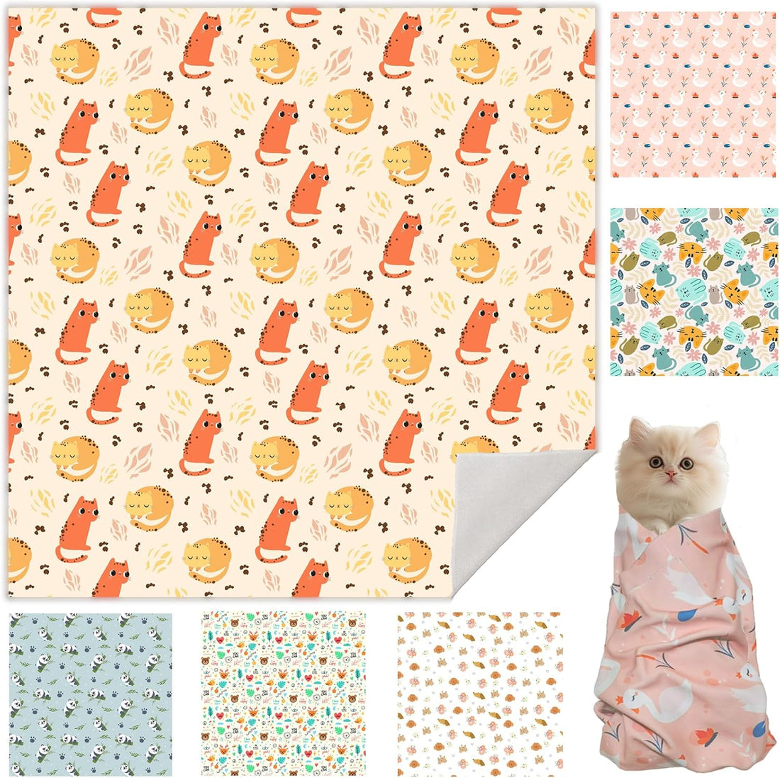 27.6" Cat Grooming Wrap, Cat Wrap for Cutting Nails
