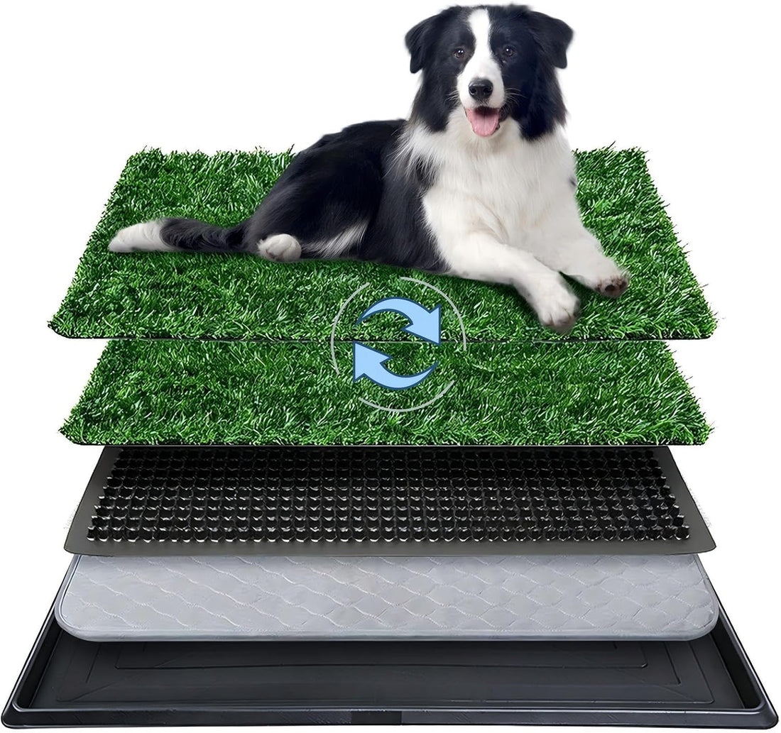 Dog Grass Pad with Tray,23.6"x35" Dog Litter Box,Artificial Turf