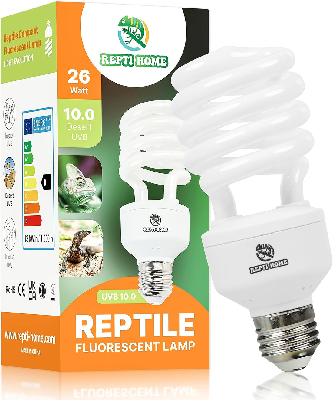 UVB Reptile Light 5.0, 13W Tropical and Sub-Tropical UVA UVB Bulb