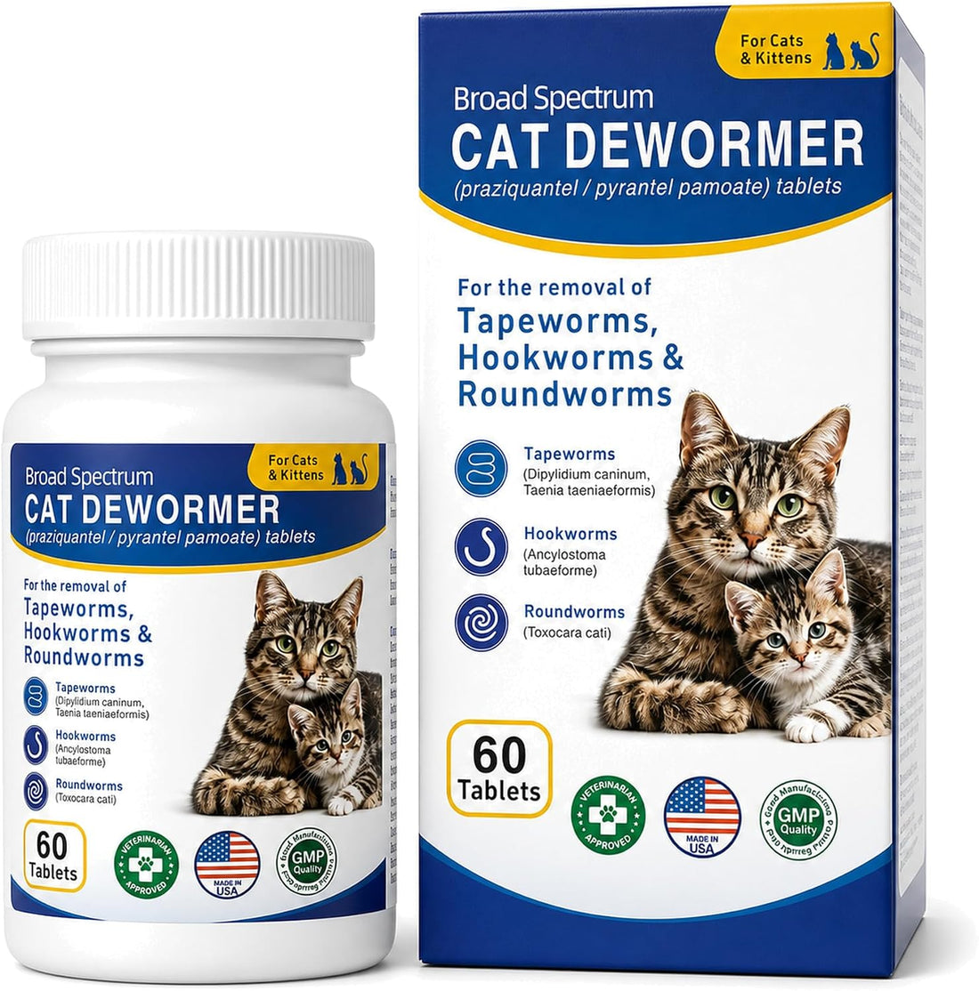 Broad Spectrum Cat Dewormer, Praziquantel & Pyrantel Pamoate