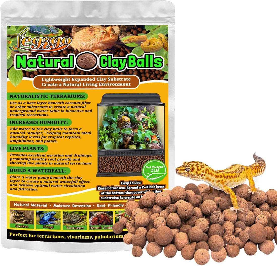 Legigo 10 LB Organic Expanded Clay Balls Terrarium Substrate