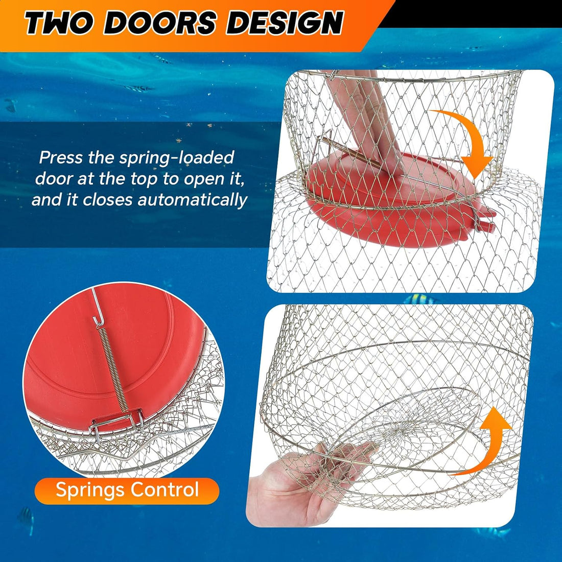 Floatable Galvanized Steel Wire Fish Basket