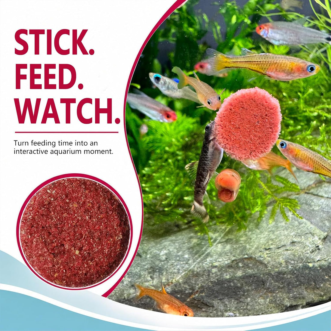 Bloodworm Fish Food Tablets, 175 Tabs, Stick-On Tablets for Betta