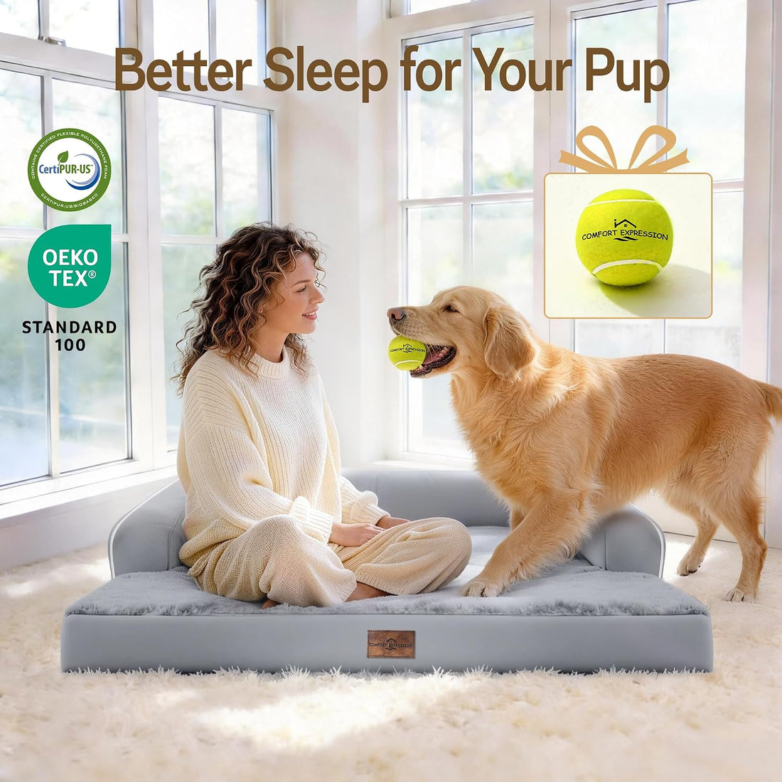 Comfort Expression Orthopedic XL Dog Bed for Large and Extra Large