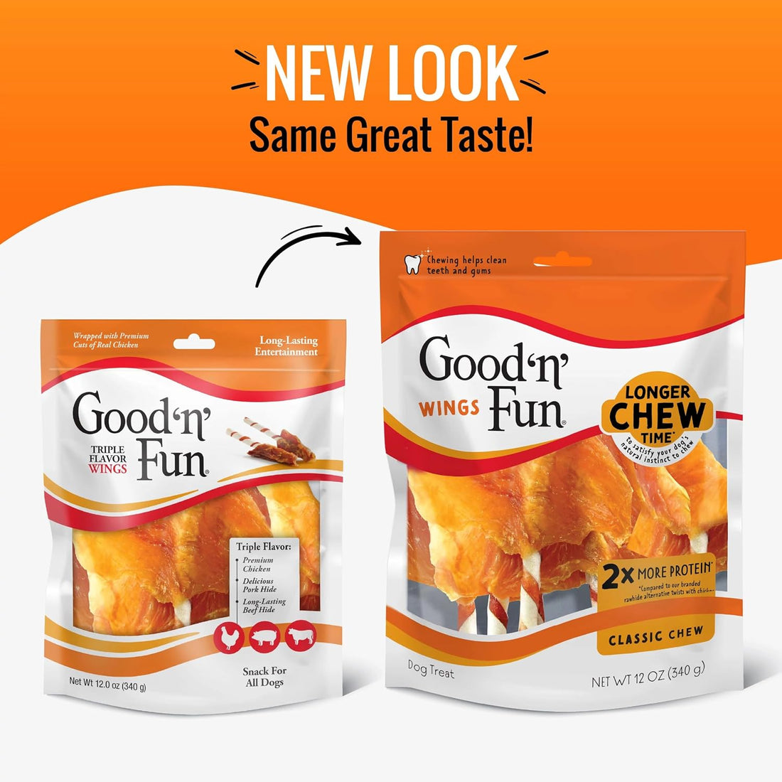 Good 'n' Fun Wings Long-Lasting Dog Treat, With Real Proteins